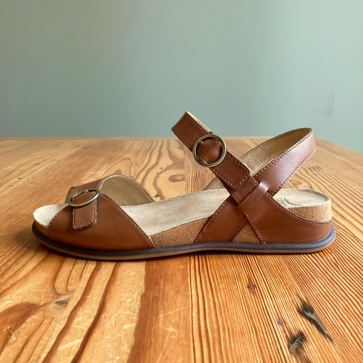 Dansko Tan Leather Adjustable Strap Candace Sandals - Size 39 / 8.5 - 9 - 0730RH