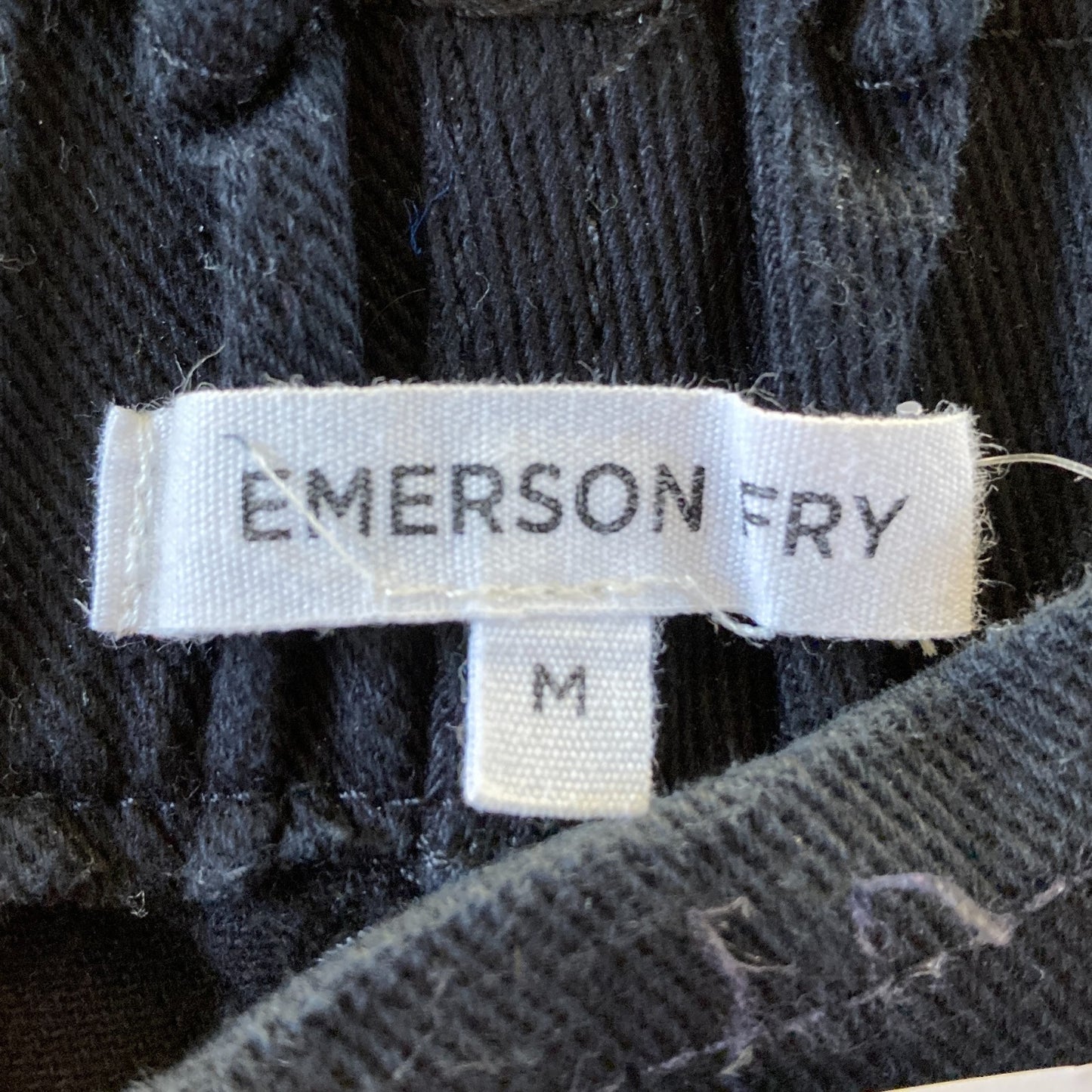 Emerson Fry $198 Black Stretch Waist Straight Leg Johnny Pants - Size M - 0104RM