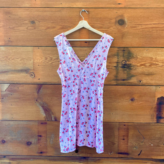 Ciao Lucia $295 Pink Floral Castelo Mini Dress - Size M - NEW - 1206TY