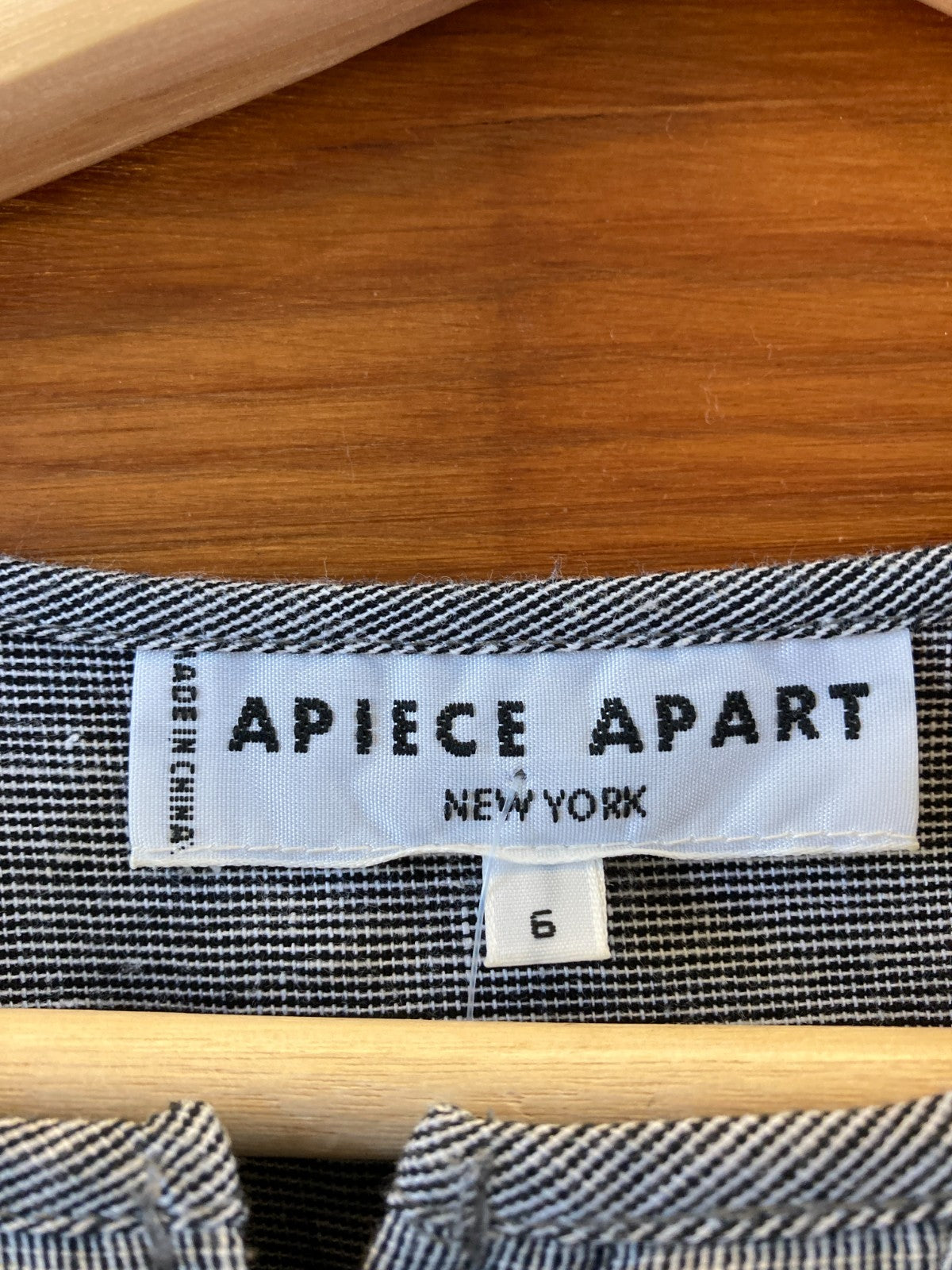 Apiece Apart Gray Cinched Waist 100% Cotton Dress - Size 6 - 0914SM