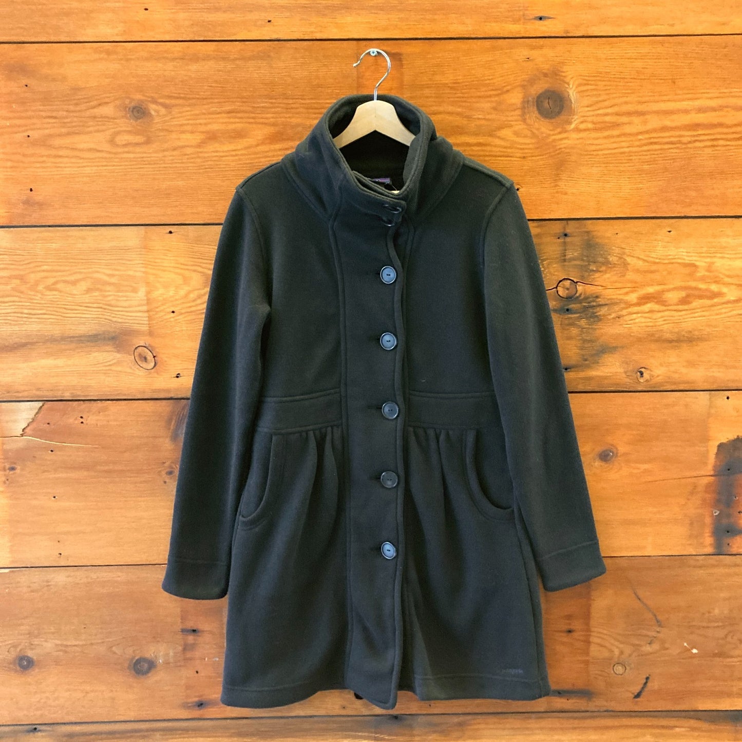 M - Patagonia Black Better Sweater Womens Button Front Coat Jacket 0204NC