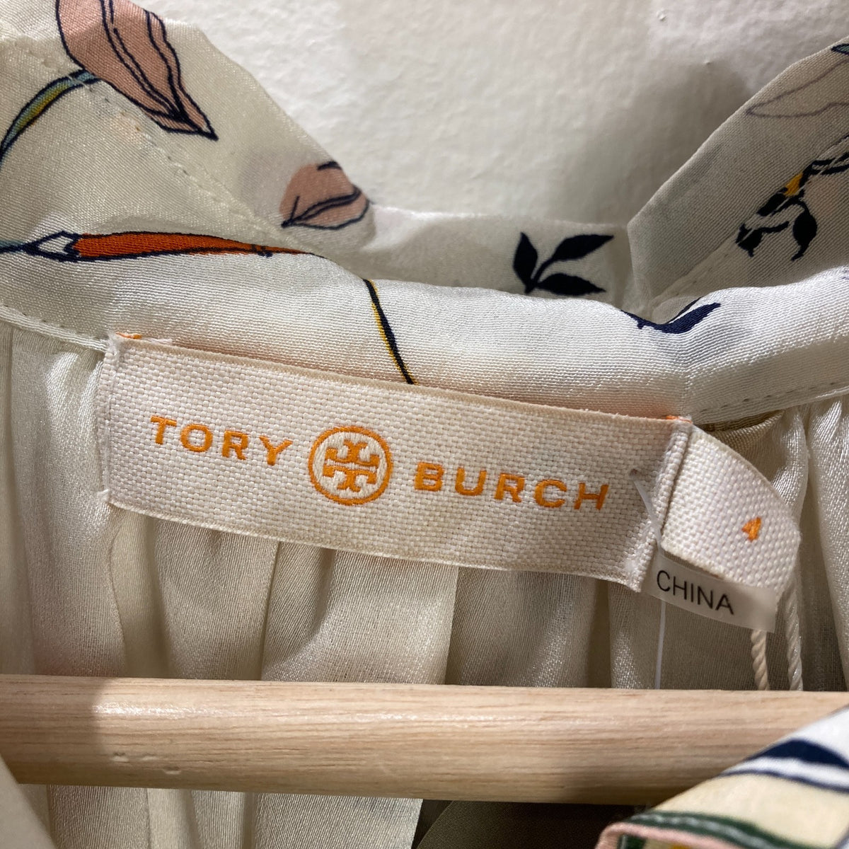 Tory Burch NEW $498 Ivory Poetry Of Things Cora Dress - Size 4 - 1017SC