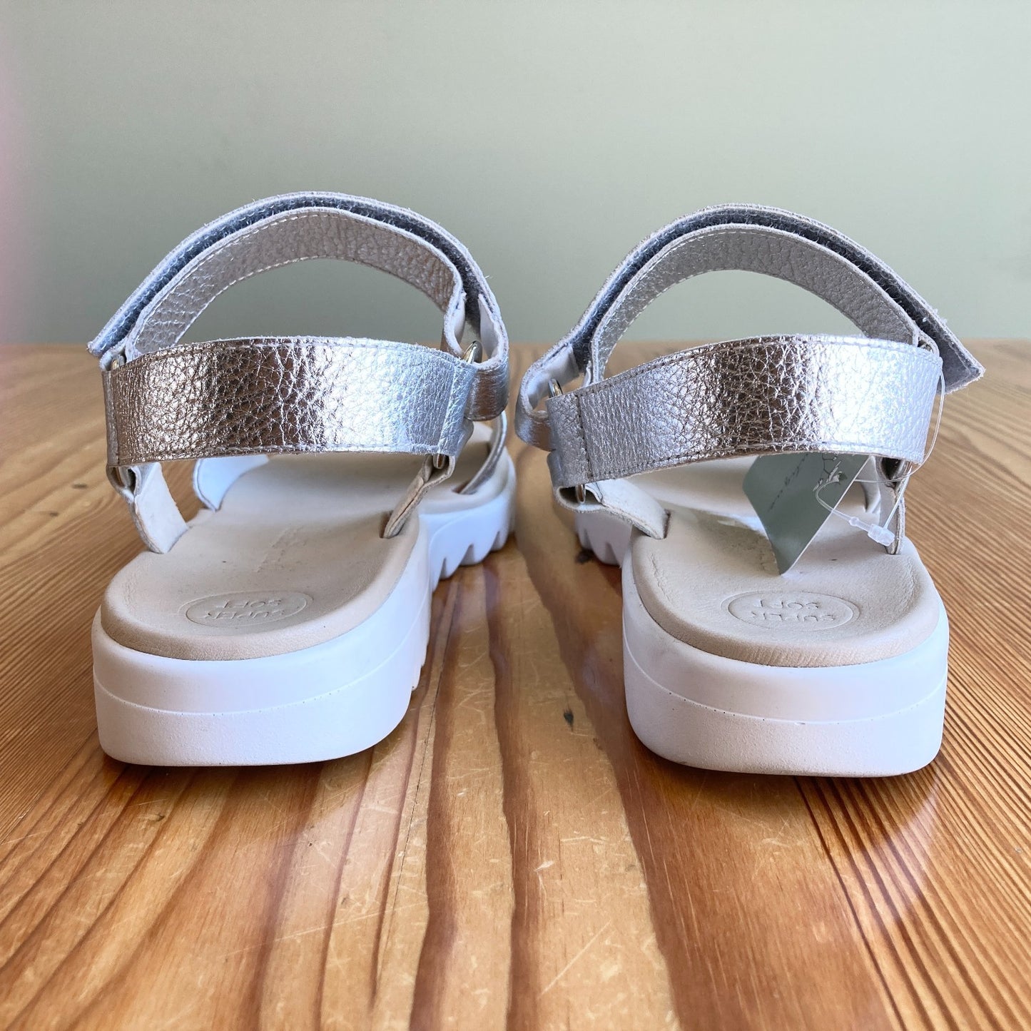 Paul Green Silver Ankle Strap Toni Comfort Sandals - Size 6 AU / 9 US - 0413BB