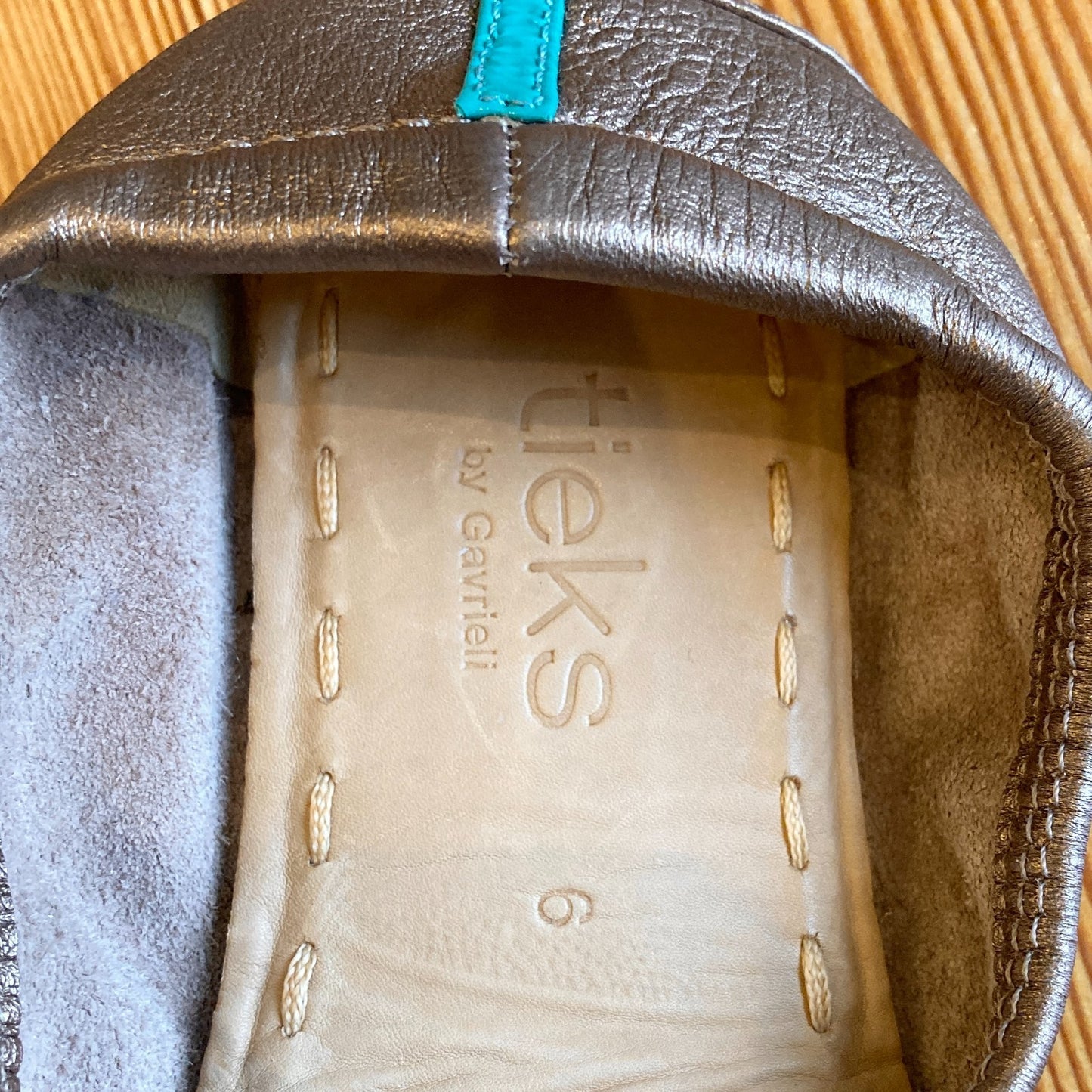 6 - Tieks Gavrieli Bronze Foldable Leather Ballet Flats Shoe w/ Box & Bag 1107MJ