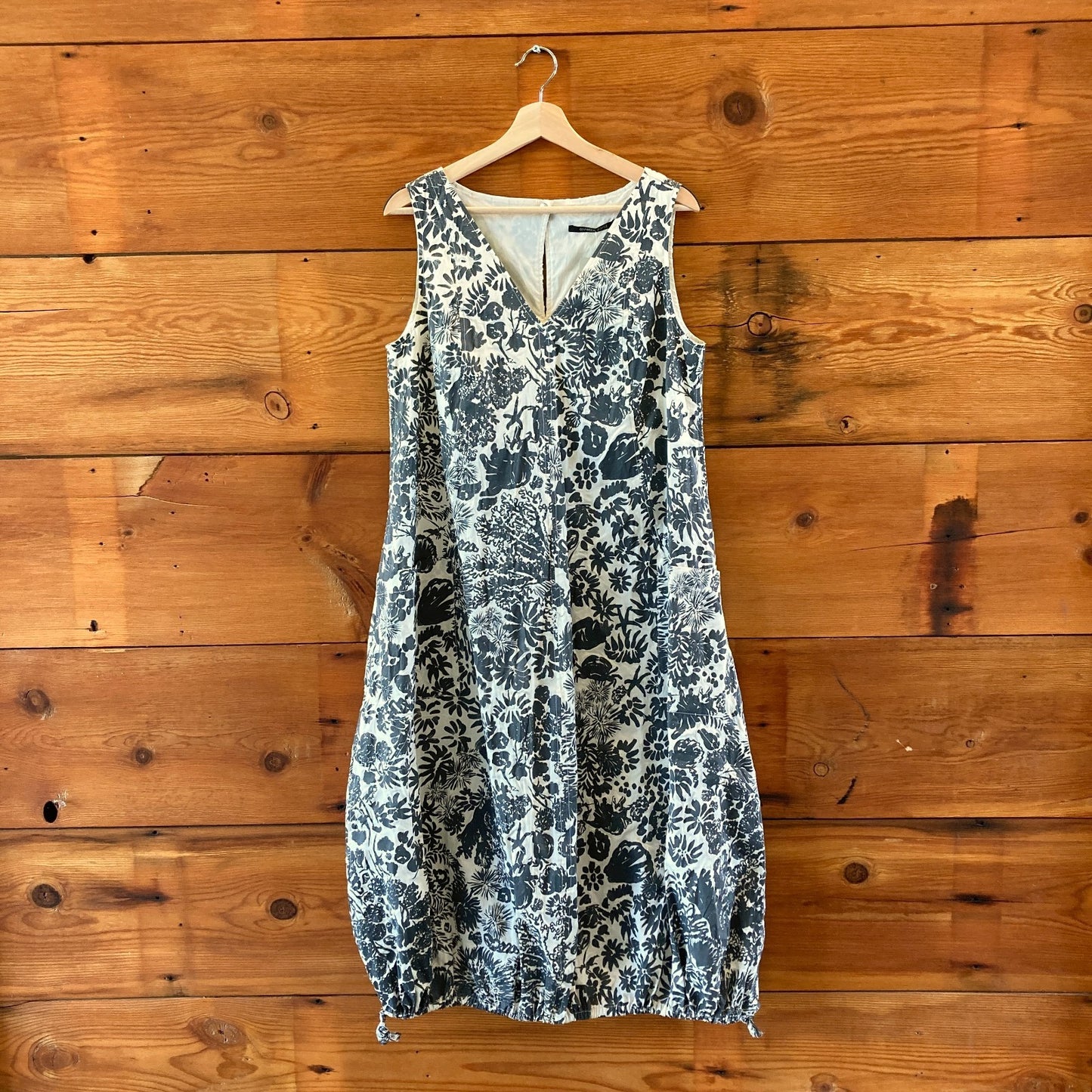 Annette Gortz Gray Floral Sleeveless Lagenlook Dress - Size 38 / M - 4427SC