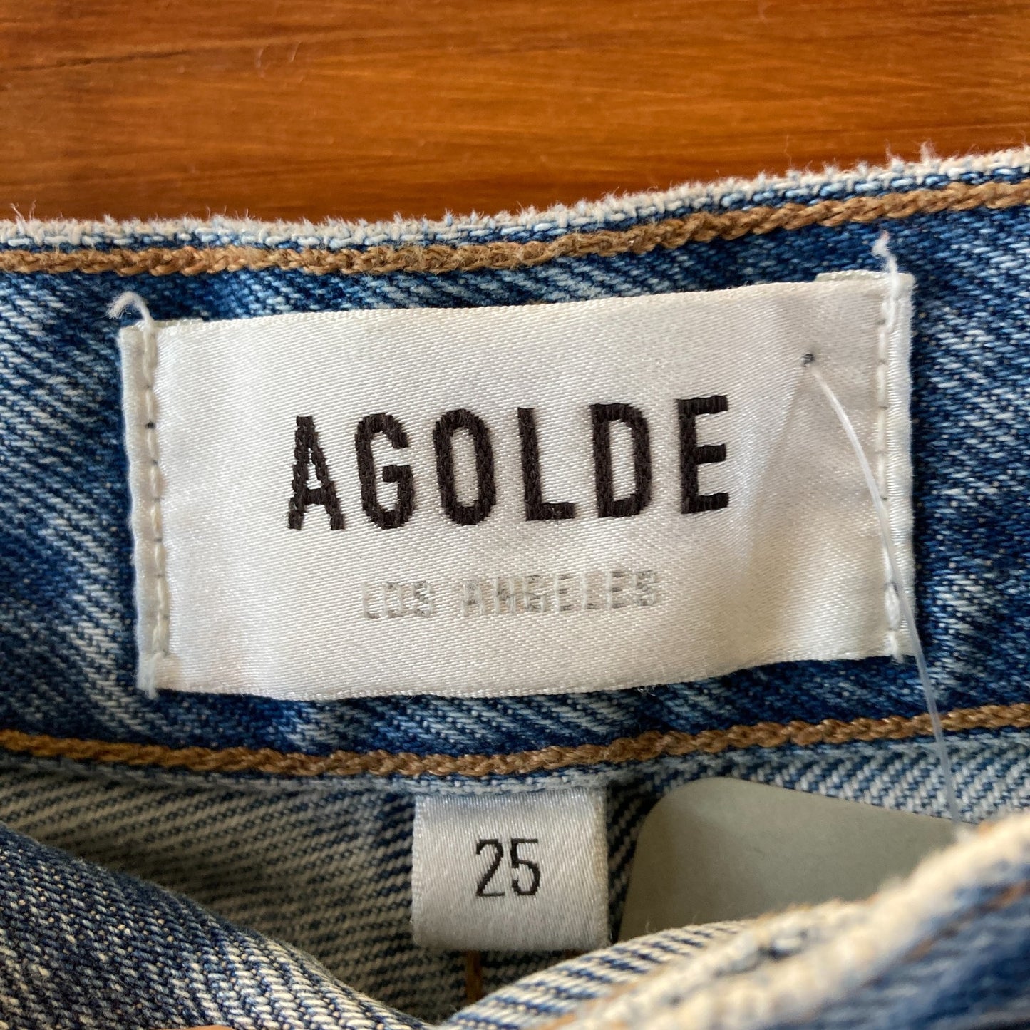 AGoldE Light Wash Denim Riley Button Fly High Rise Crop Jeans - Size 25 - 0426CR
