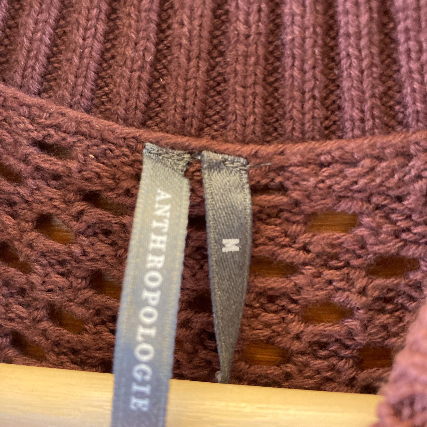 by Anthropologie Brown Mock Neck Sleeveless Knit Maxi Dress - Size M - 0610MB