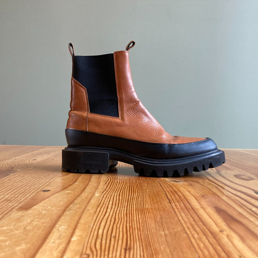 AllSaints $349 Chestnut Lug Sole Harlee Chelsea Boots - Size 39 / 8.5 - 1125KG
