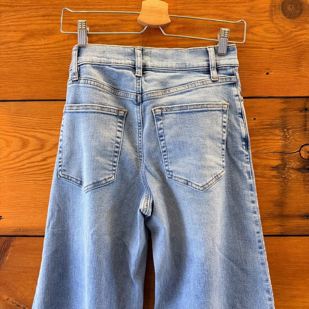 Frame Denim Le Palazzo Light Wash High Rise Wide Leg Jeans - Size 26 - 0628AC