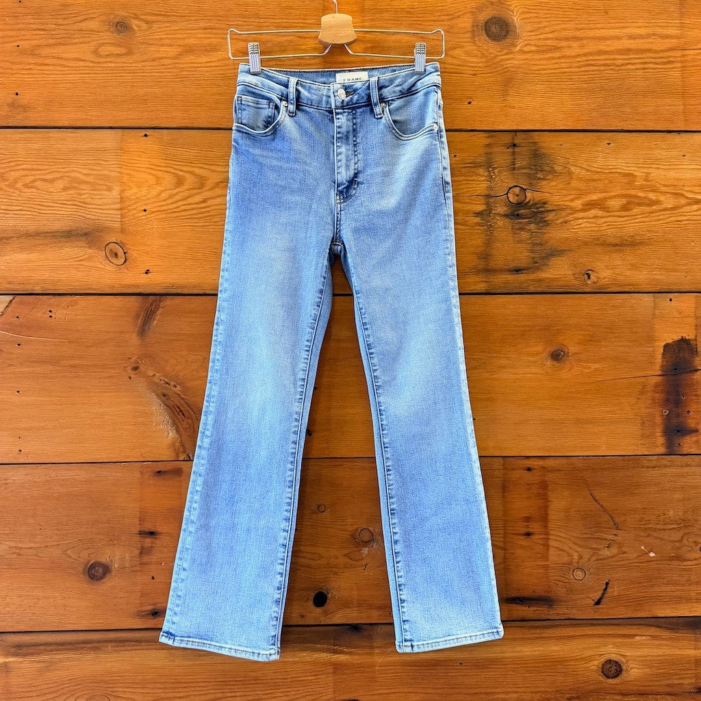 Frame Light High Rise Boots Cut The Reboot Crop Jeans - Size 25 - NEW - 0801EO