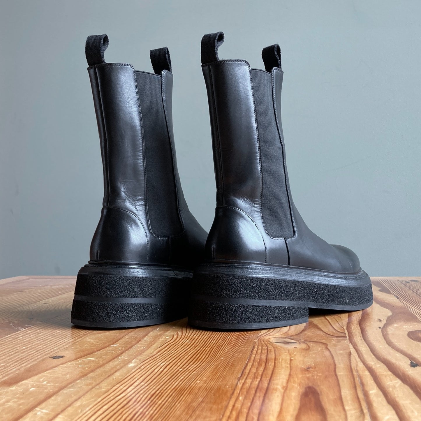 Marsèll Black Zuccone Tronchetto Elast Chelsea Boots - Size 37 / 7 - NEW 1028CD