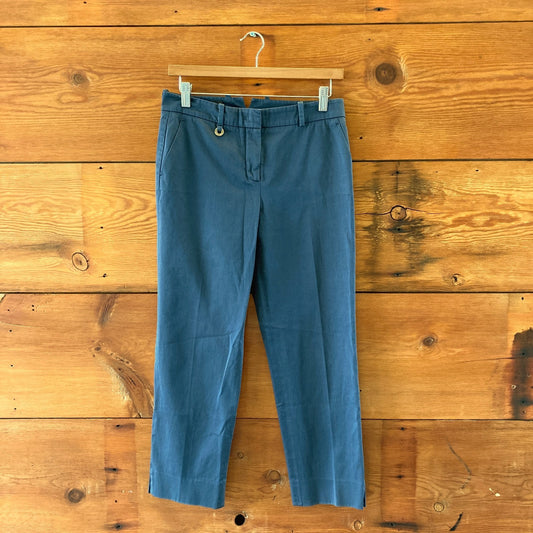 Loro Piana Navy Blue Cotton Slim Leg Trouser Pants - Size 40 / S - 0508GA