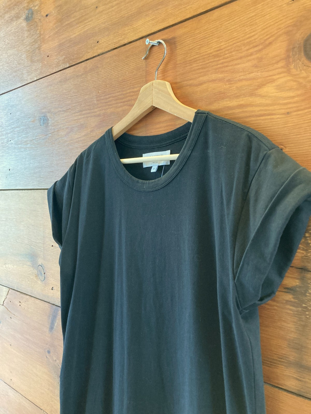 La Ligne Black Short Sleeve Full Length T Shirt Maxi Dress - Size M - 0131AG