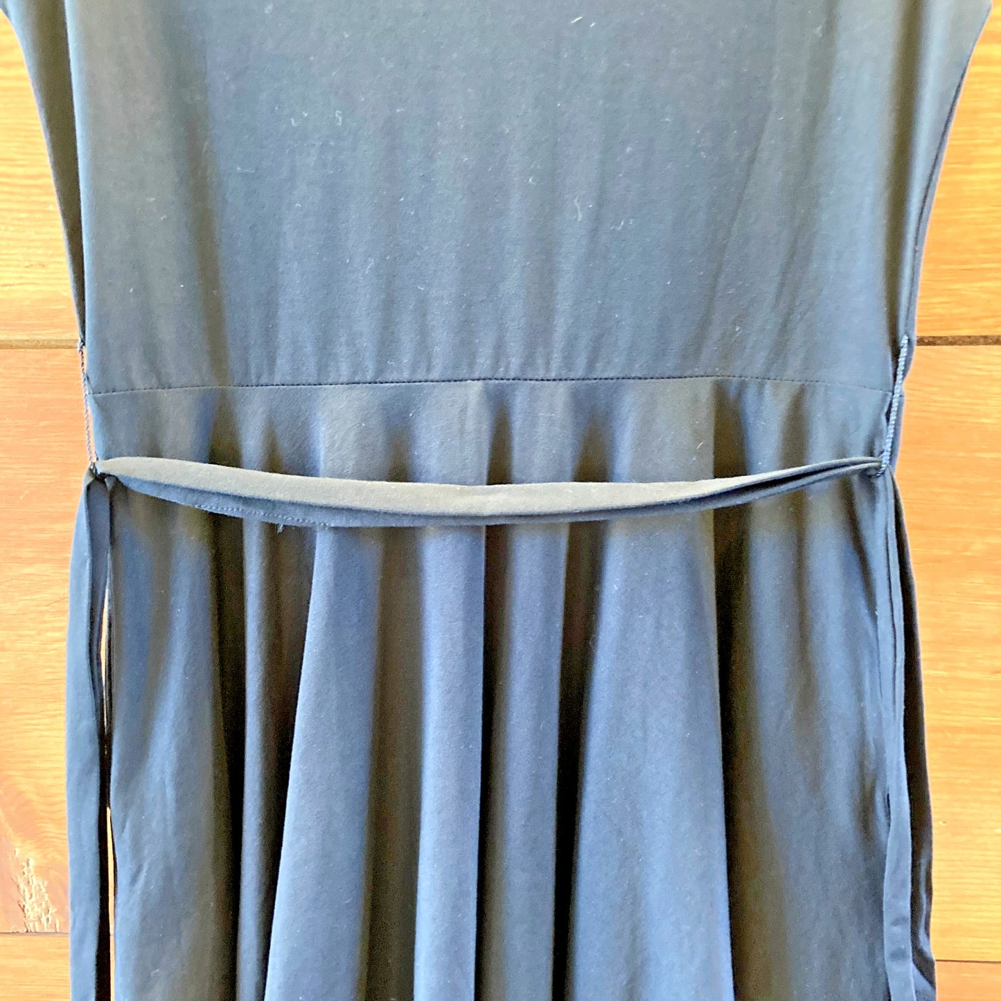 Pact Black NEW Short Sleeve Fit & Flare Organic Cotton Dress - Size M - 0323AP