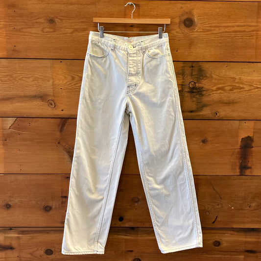 Jesse Kamm White Top Stitch 225s Button Fly OG Cotton Jeans - Size 8 - 0920PW