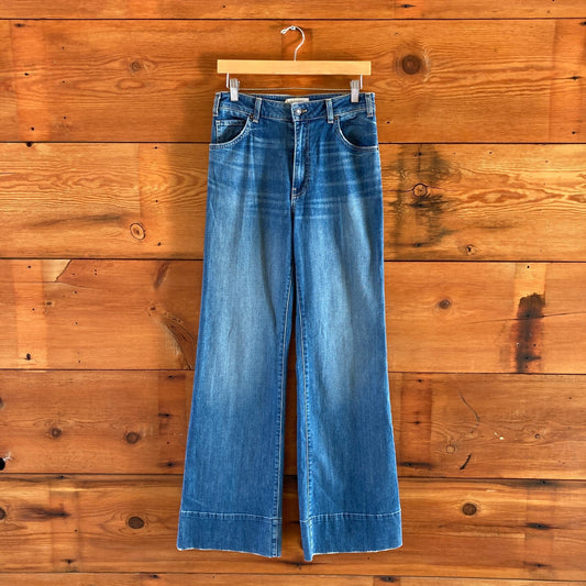 27 - Nili Lotan $450 Medium Wash Nadege High Rise Womens Flare Leg Jeans 3333MC