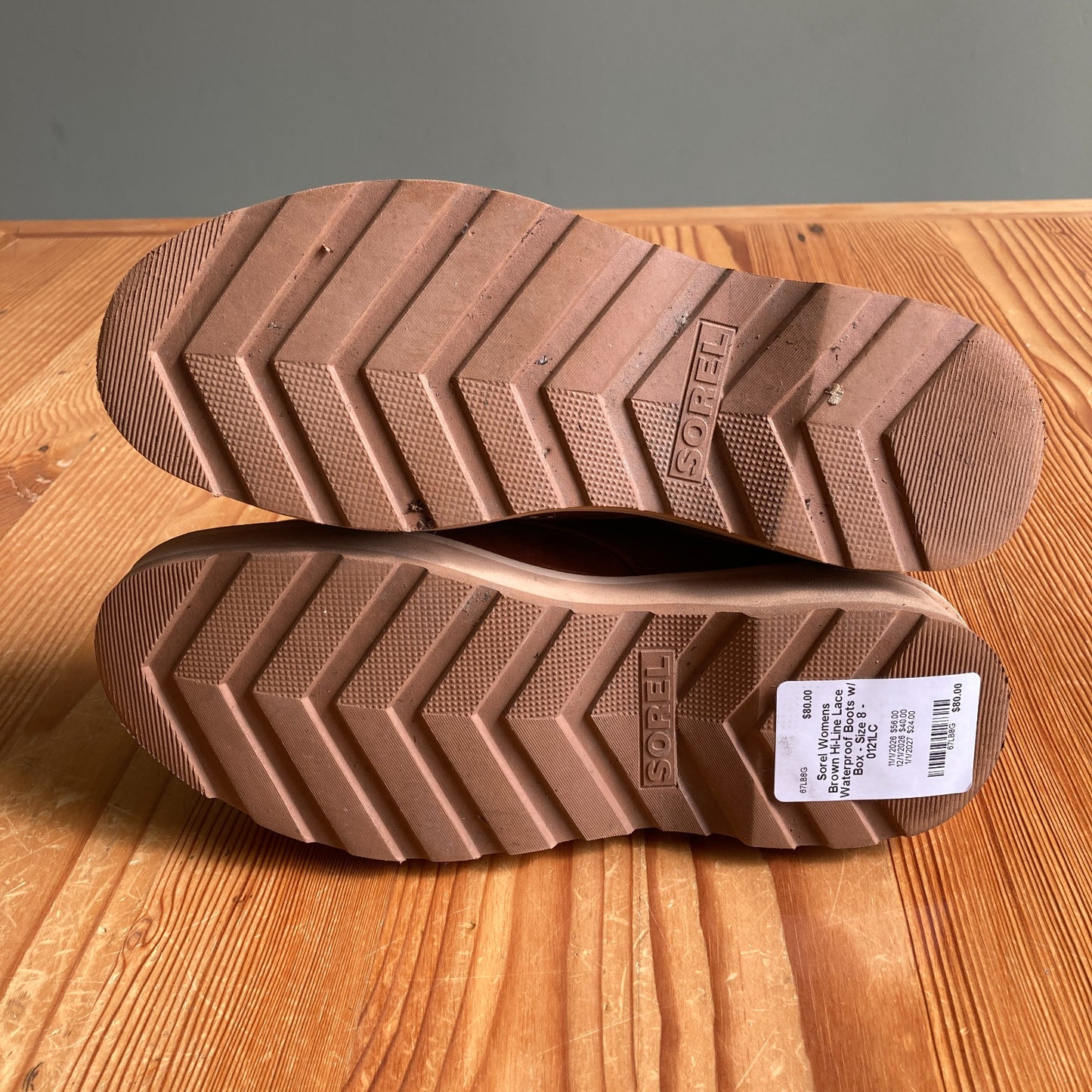 Sorel Womens Brown Hi-Line Lace Waterproof Boots w/ Box - Size 8 - 0121LC