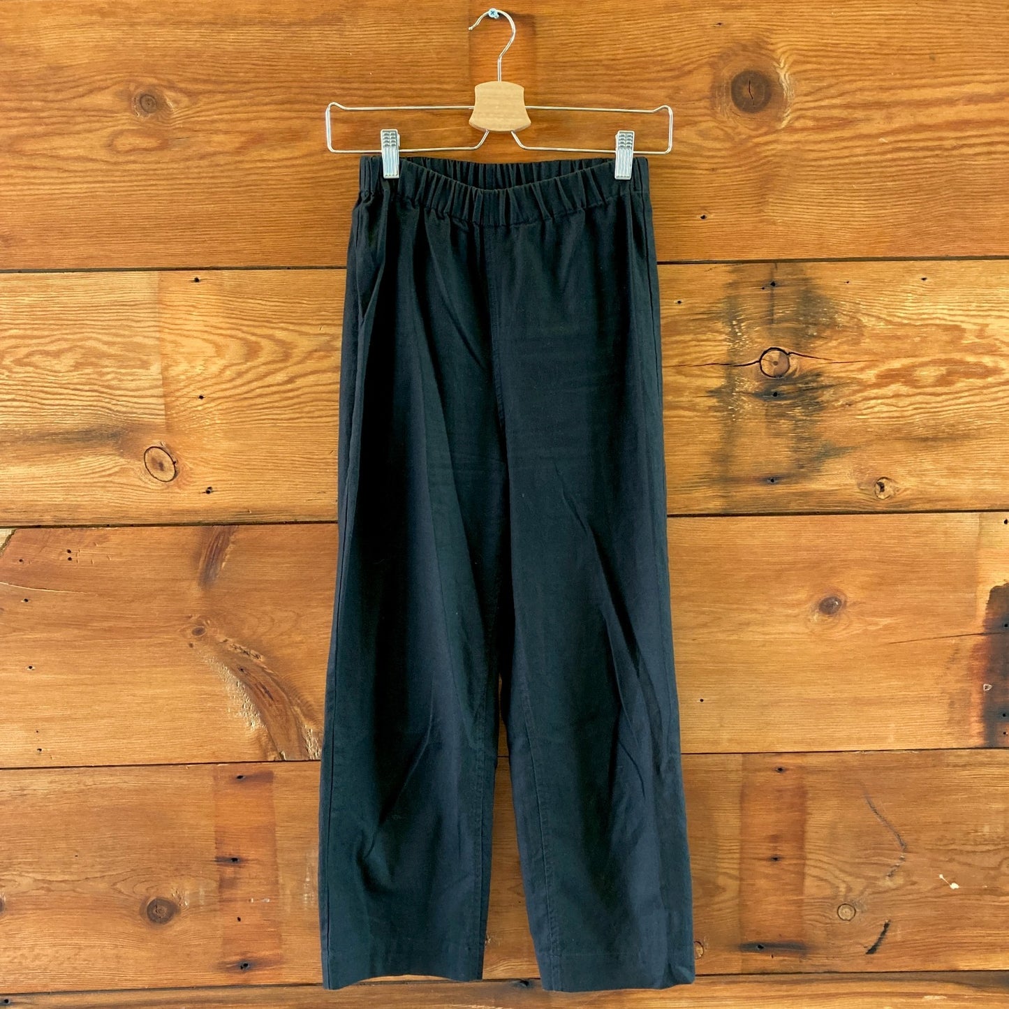 Aurorei Black Brooklyn Made Pull-On Elastic Waist Linen Pants - Size XS - 0322YP
