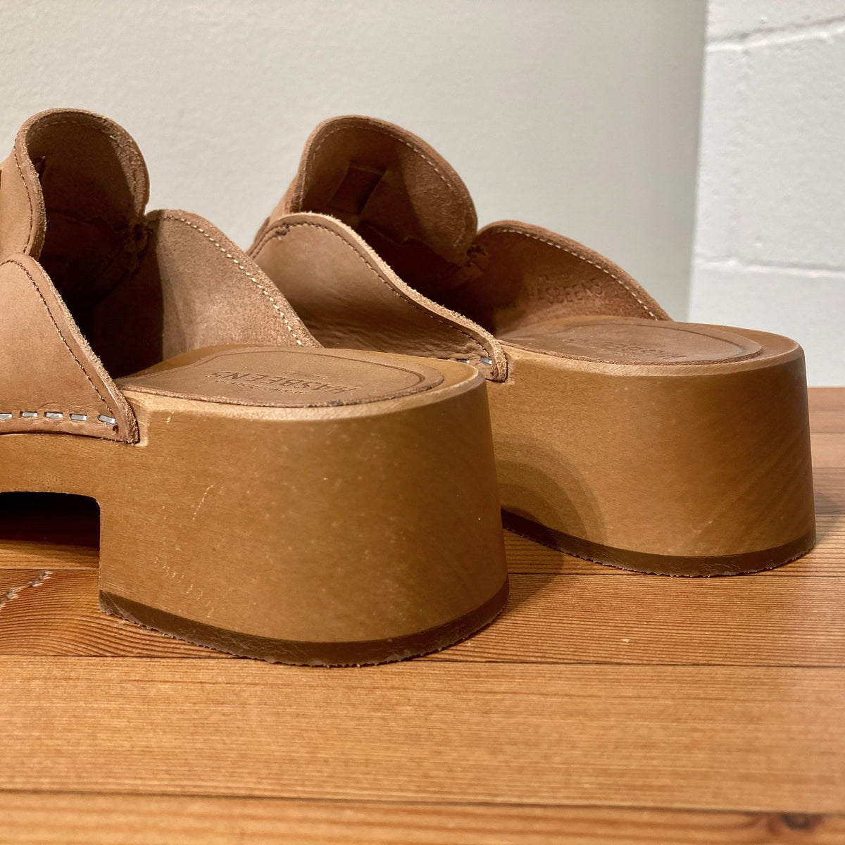 Swedish Hasbeens Braided Loafer Low Leather Mules Shoes - Size 36 / 6 - 0312IG