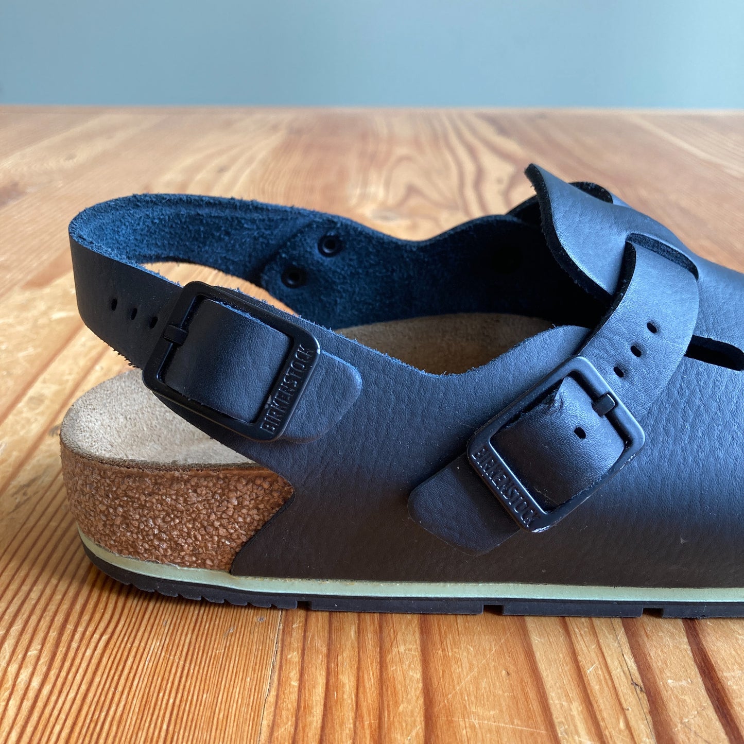 Birkenstock Black Leather Slingback Tokio Pro Clogs Shoes - Size 39 / 8 - 0928HF