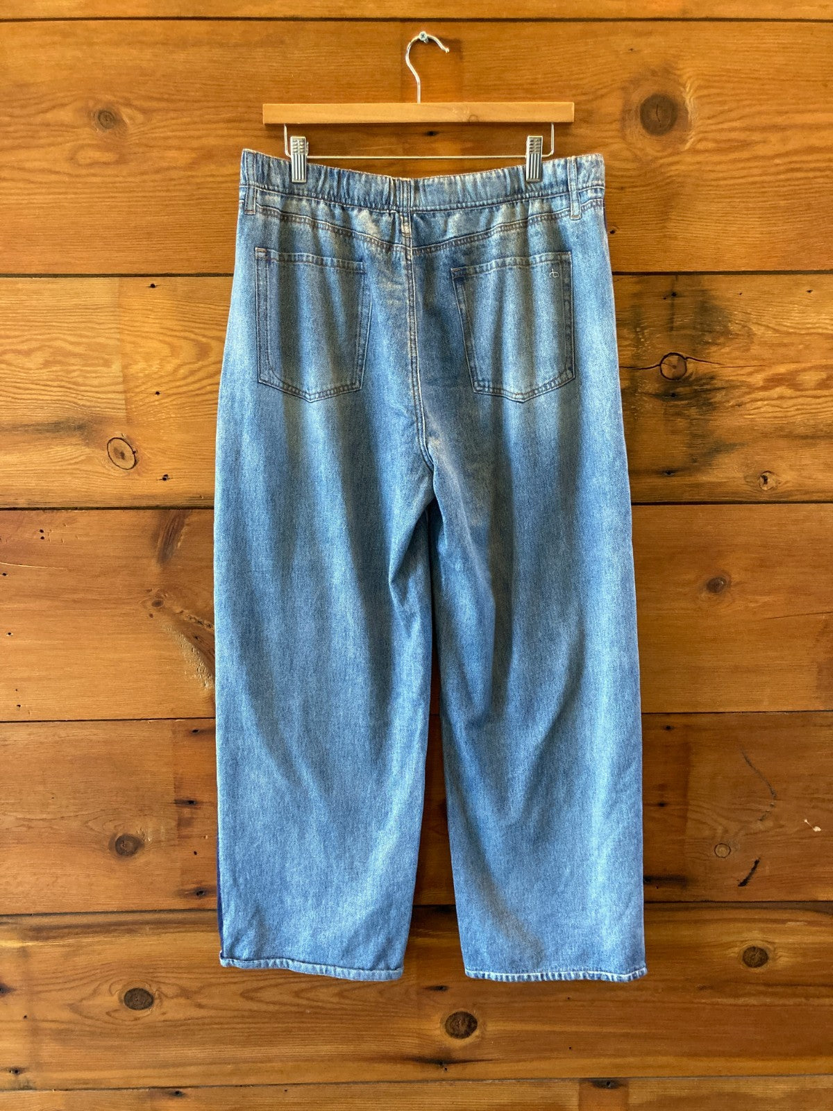 Rag & Bone Miramar Wide Leg Track Stripe Jeans Pants - Size XL - 1206HP