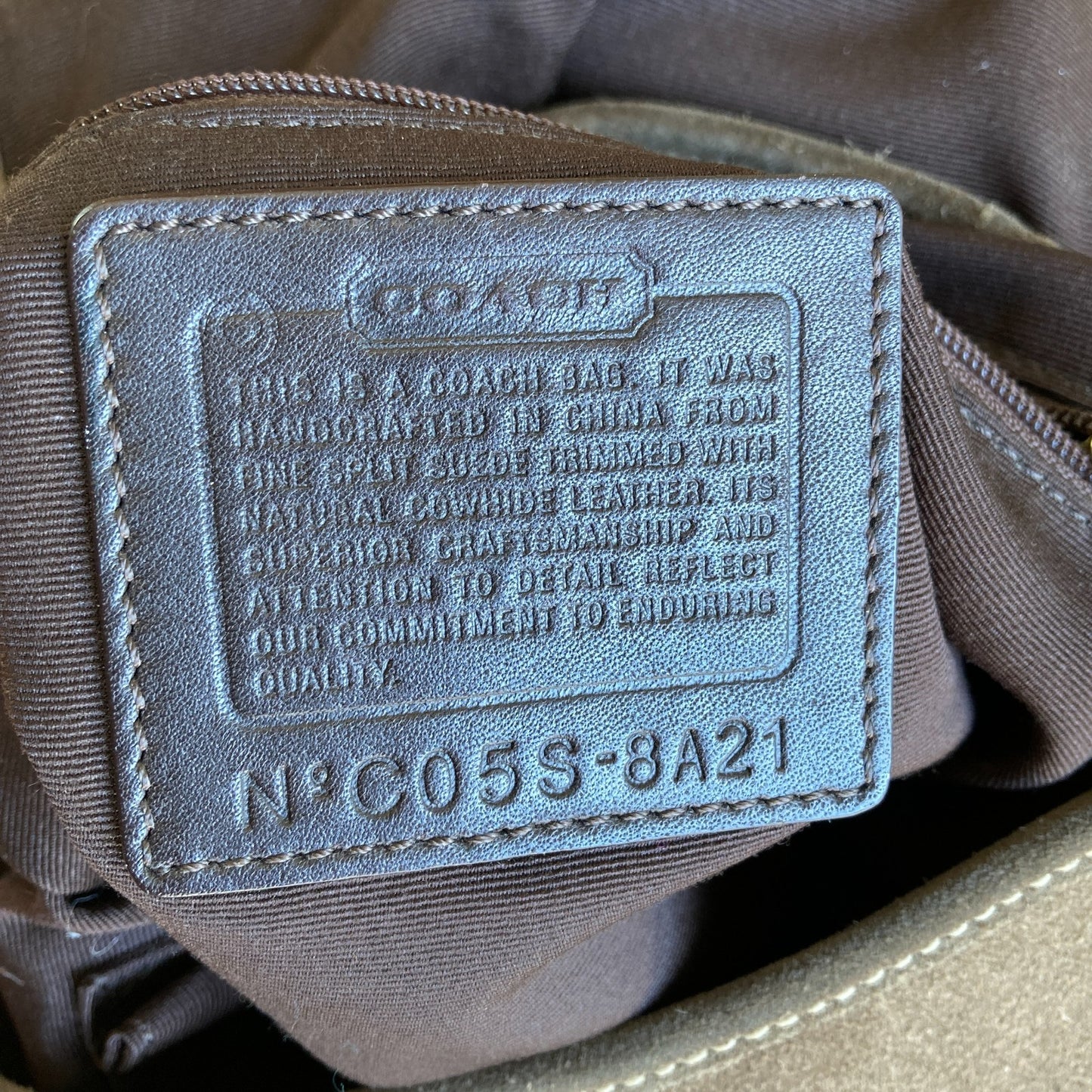 Coach Brown Suede & Leather Y2K Satchel Soho Flap Bag Purse - 0416PP