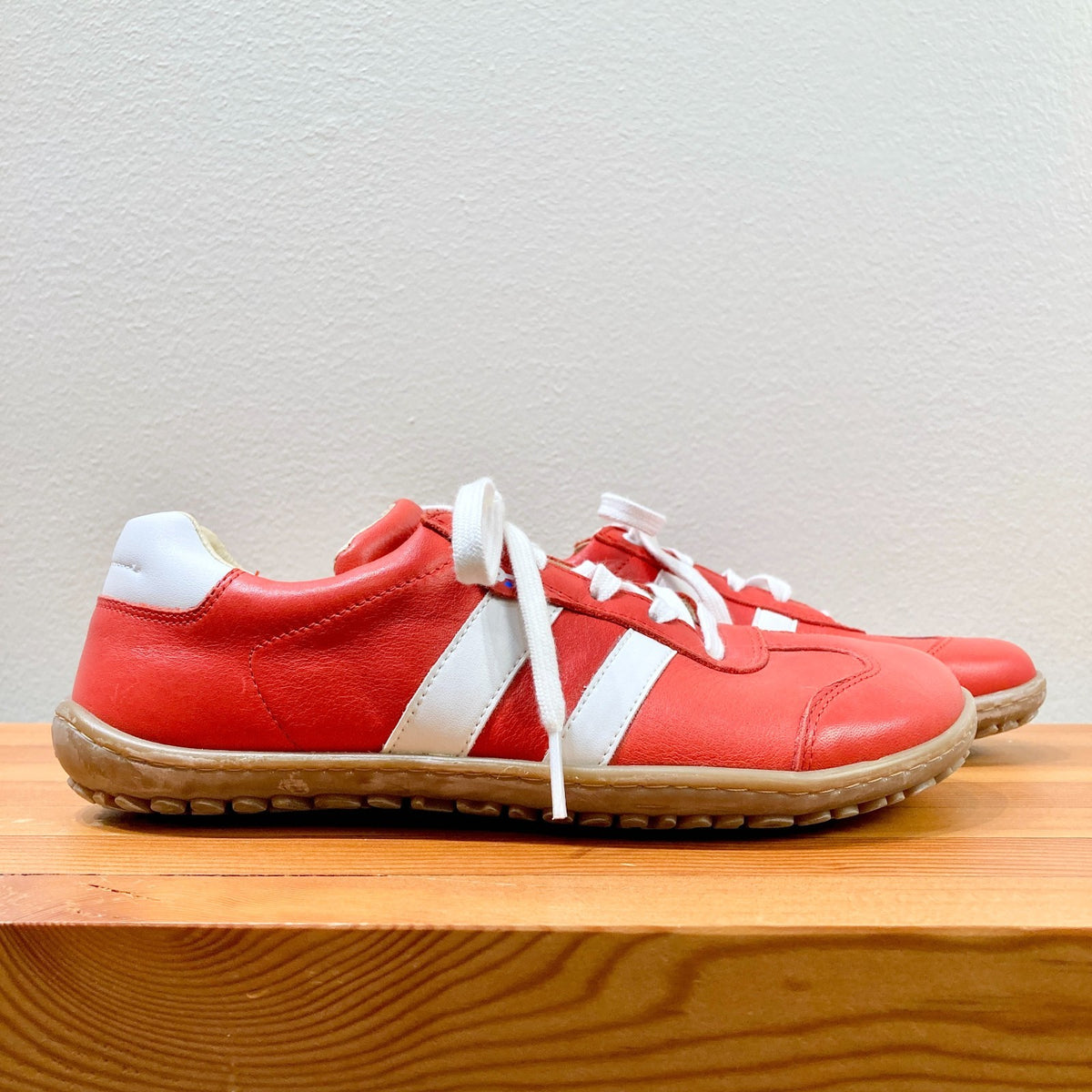Koel Red Leather Barefoot Sneakers ILA Napa Shoes - Size 38 / 7.5 - 1107MB