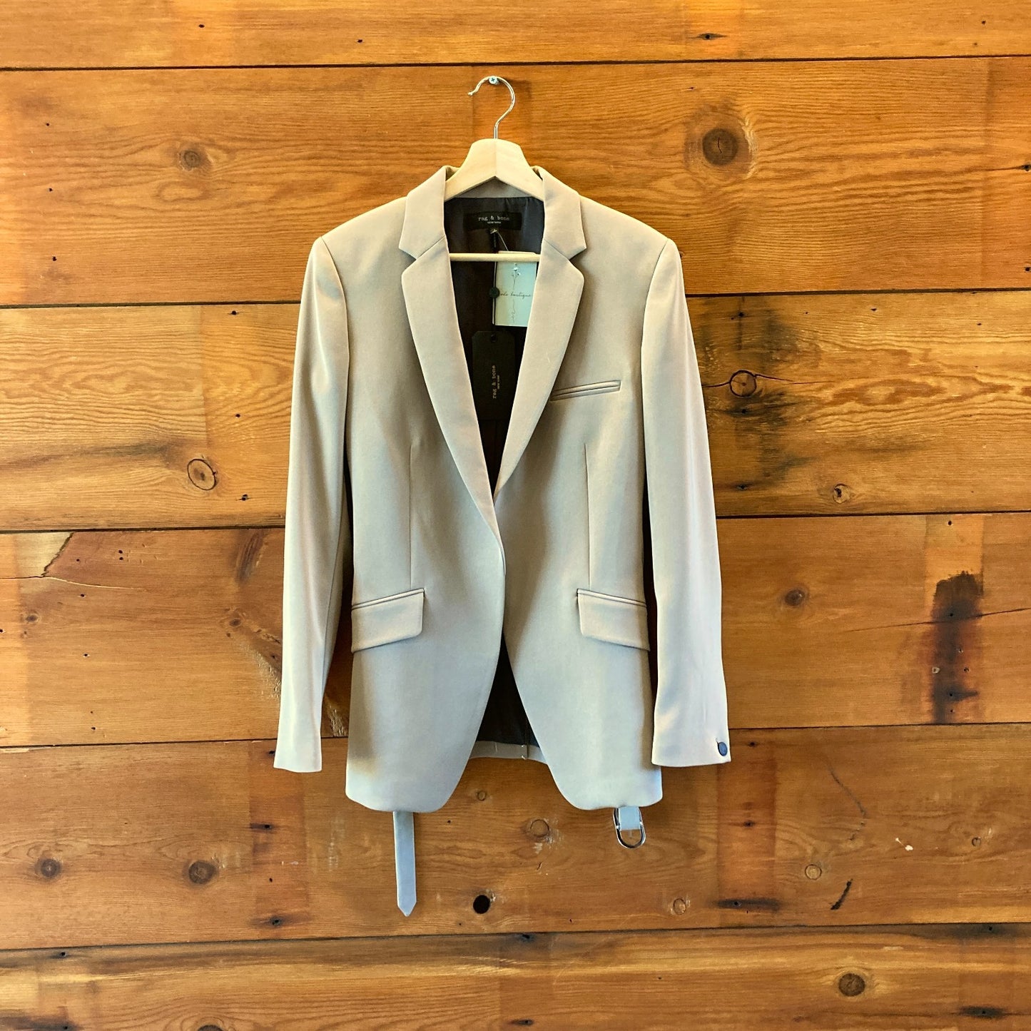 Rag & Bone $595 Clay Belted Button Up Blazer Jacket - Size 4 - NEW - 1011SC