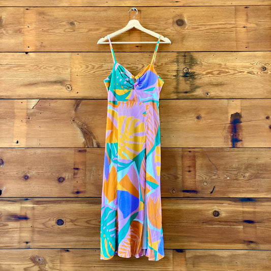 Hutch Anthropologie MultiColor Tropical Print Camden Dress - Size 4 - 1028CM