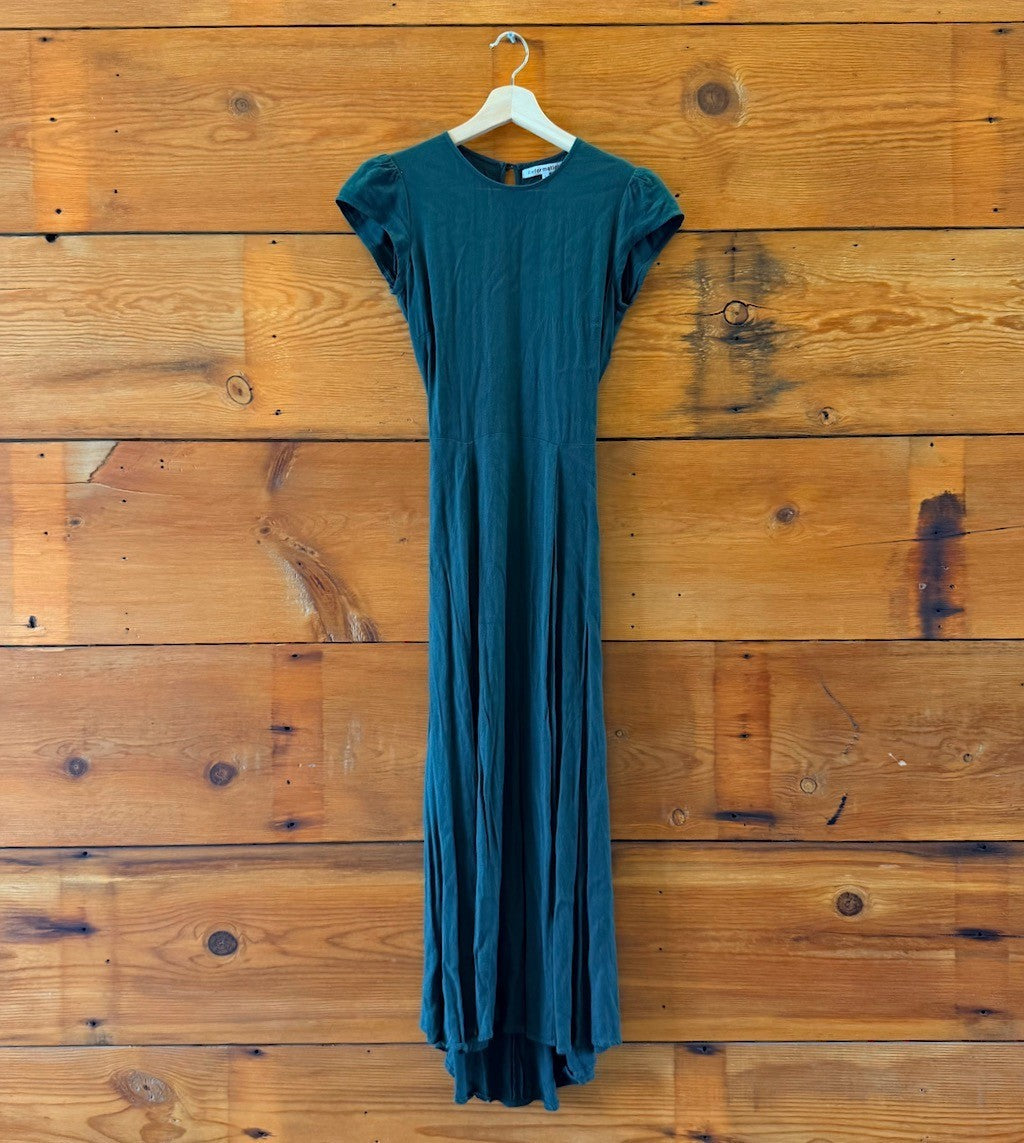 Reformation Emerald Green Gavin Open Back High Slit Midi Dress - Size 2 - 0404BB
