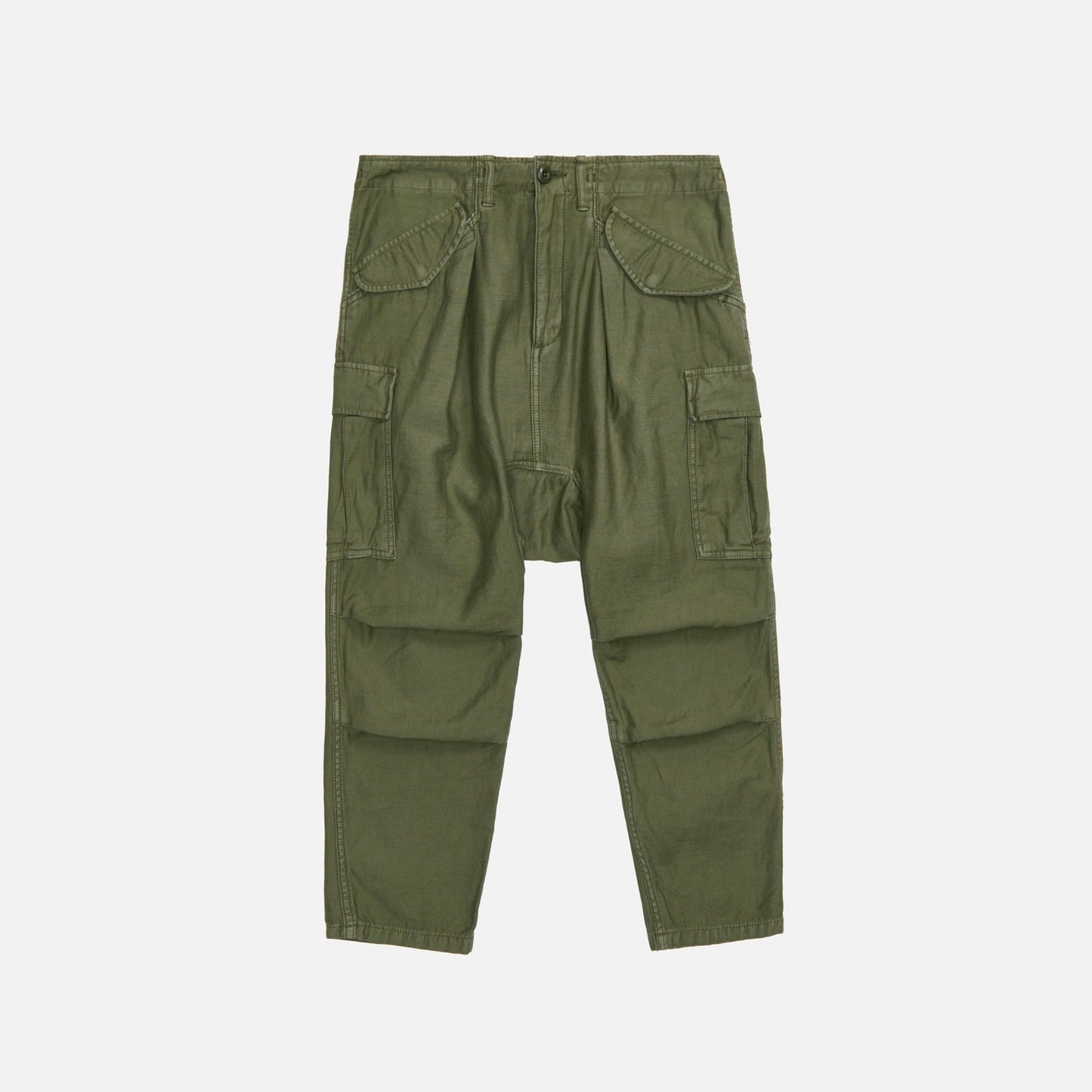 R13 $345 Olive Green Drop Crotch Harem Cargo Pants - Size 27 - 1011SC