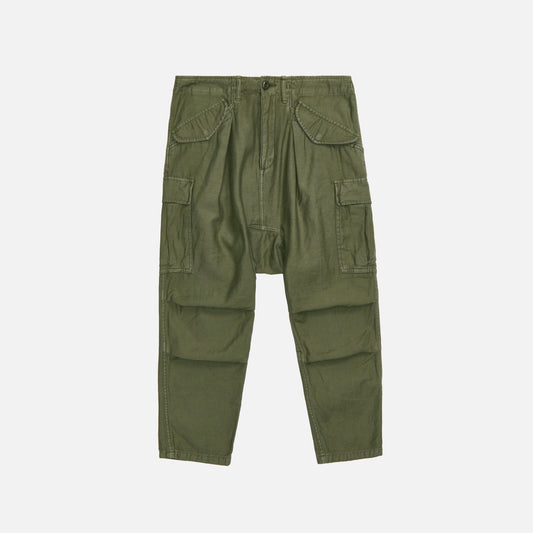 R13 $345 Olive Green Drop Crotch Harem Cargo Pants - Size 27 - 1011SC