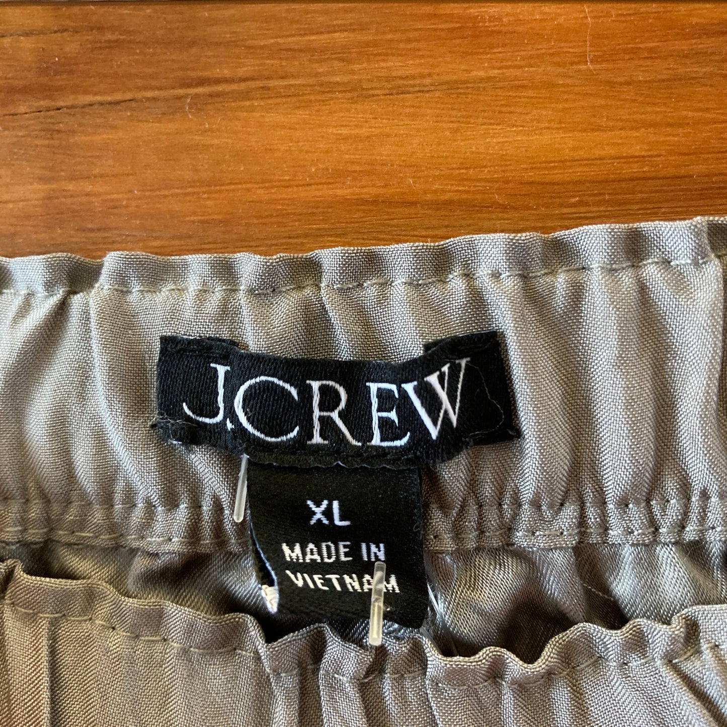 J Crew Gray Stratus Textured Satin Womens NEW Pants - Size XL - 0514AT