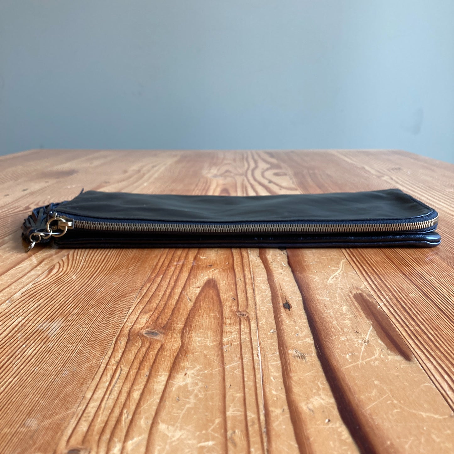 Hobo International Black Leather $168 Raine Foldover Clutch Bag - 0706KS