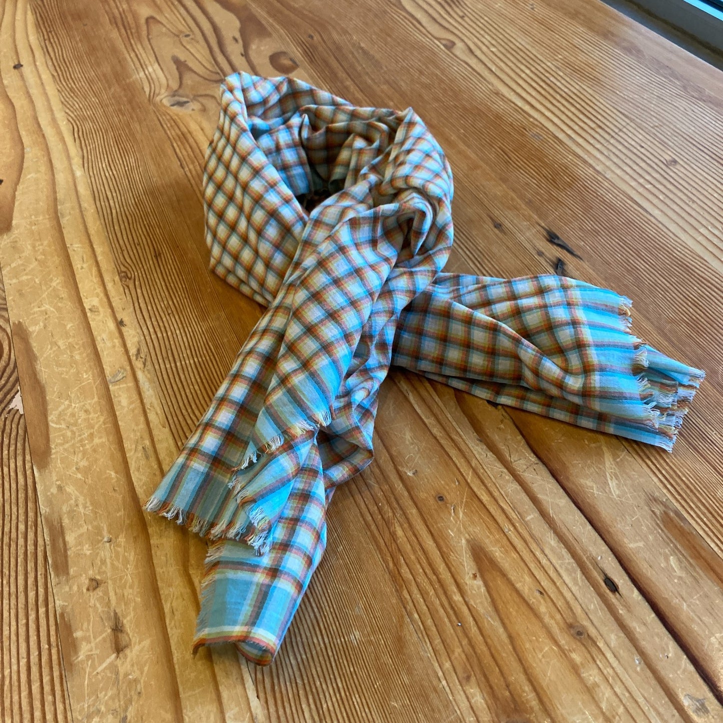 Moismont Orange Plaid NEW Bandana Scarf 0416JW
