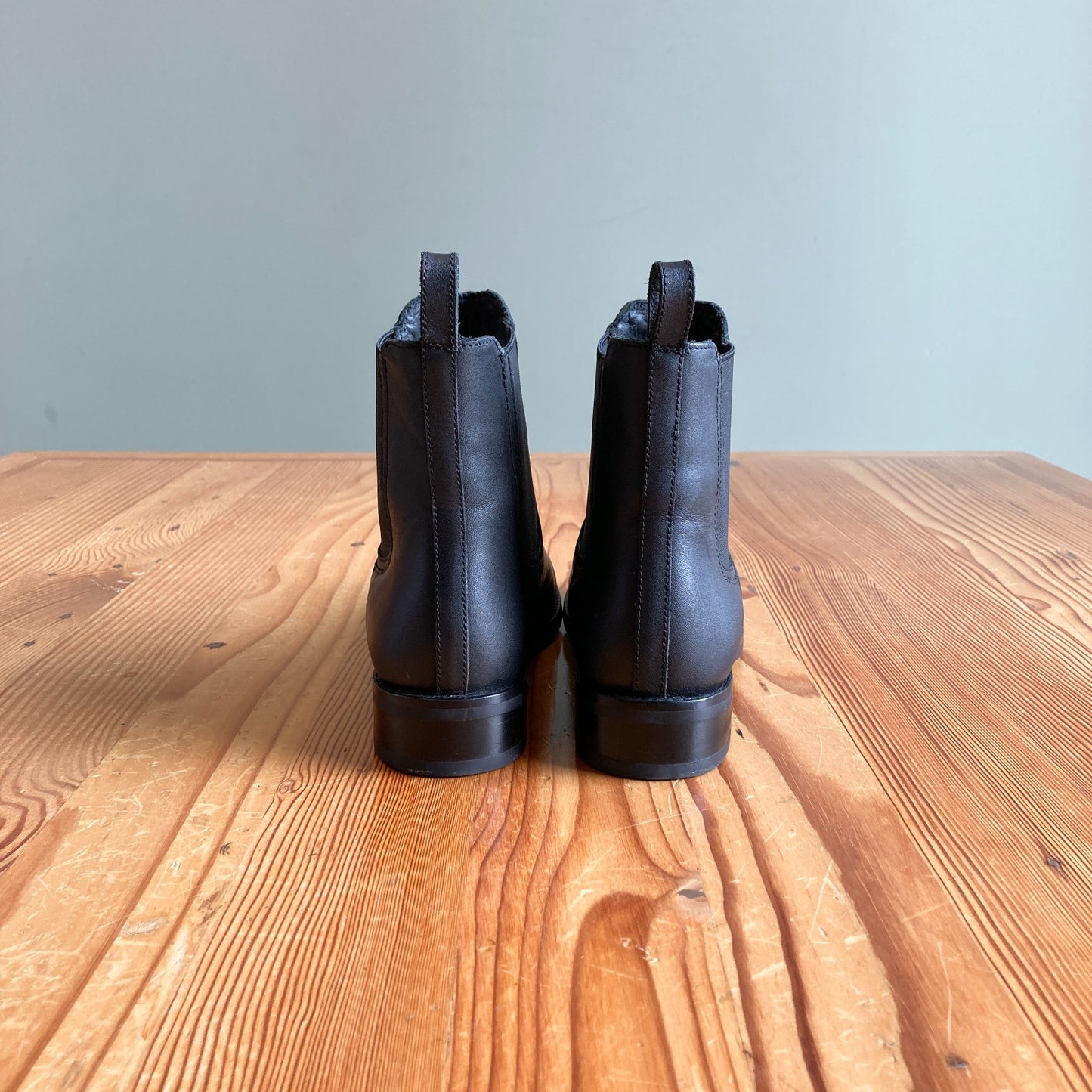 8.5 - Thursday $160 Black Leather Chelsea Duchess Ankle Boots NEW w/ Box 0908LB