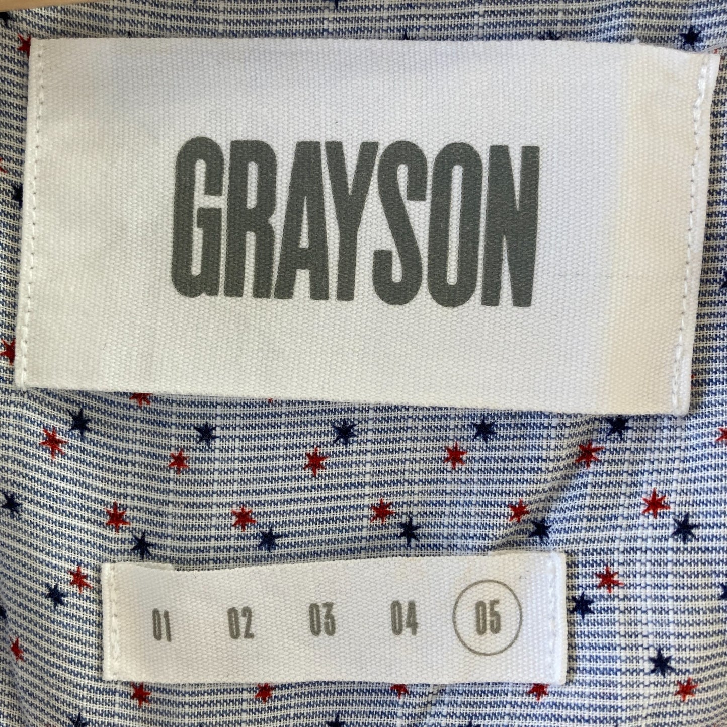 XL - Grayson $138 Anthropologie Blue Star Patterned Hero Shirt Top NEW 1122CT