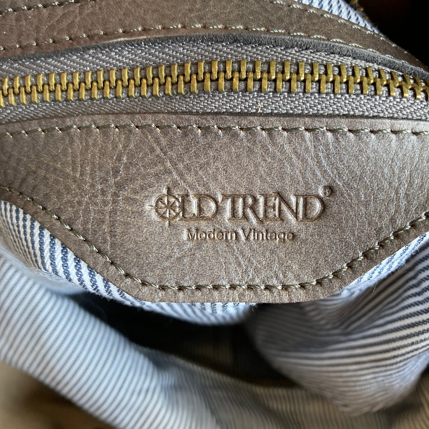 Old Trend $286 Gray Leather Sprout Land Removable Liner Purse - NEW - 1002MG