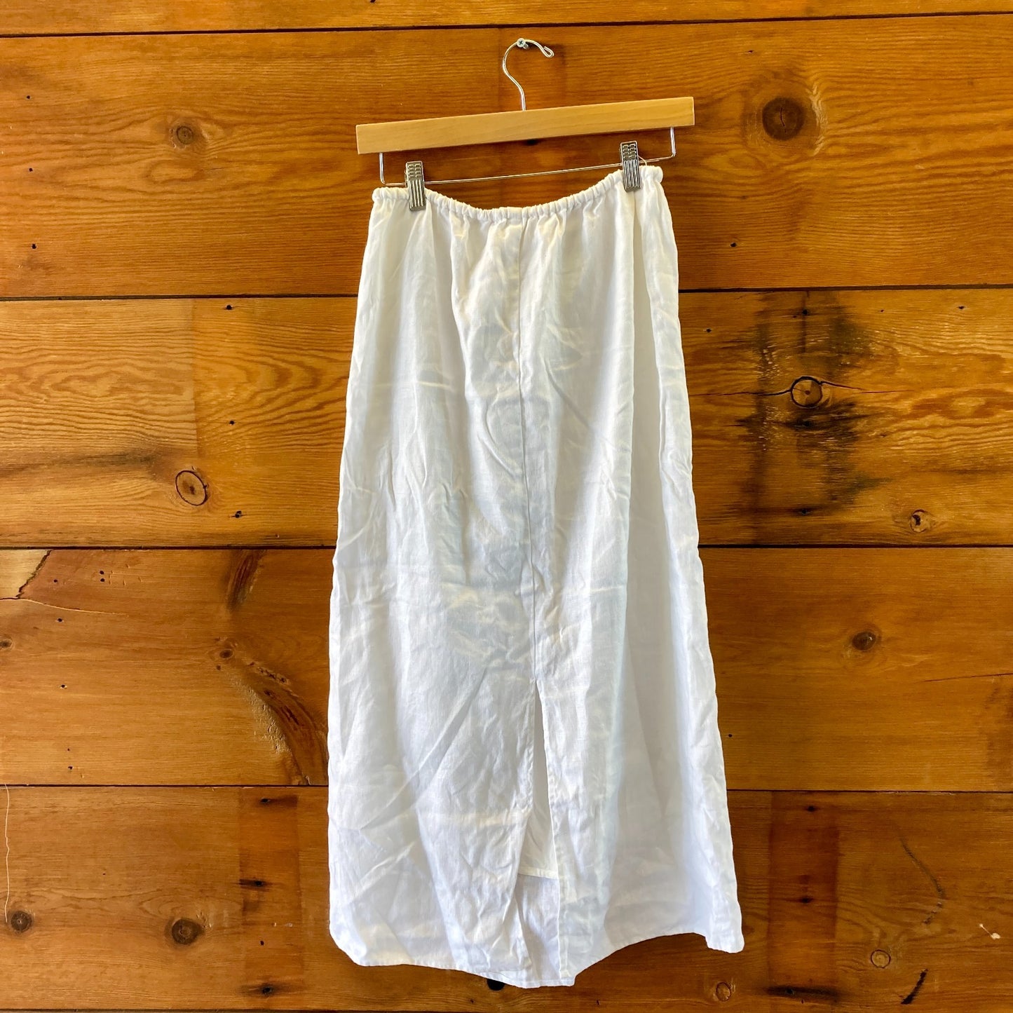 Reformation White Linen Amir Crop Tank Top & Midi Skirt Set - Size S - 0809CO