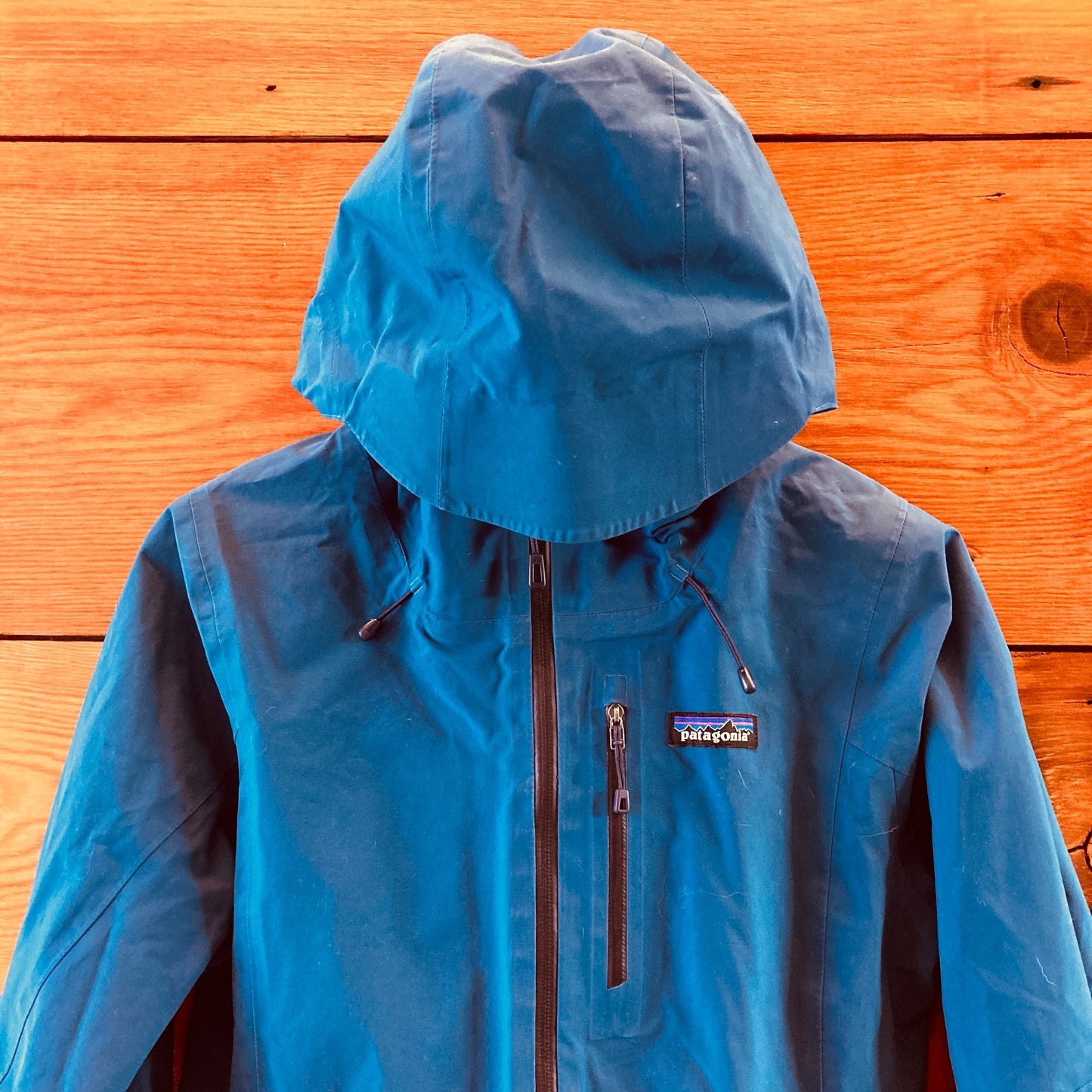 S - Patagonia Teal Blue Hooded Windsweep Hoody Seam Sealed Jacket 0926RE