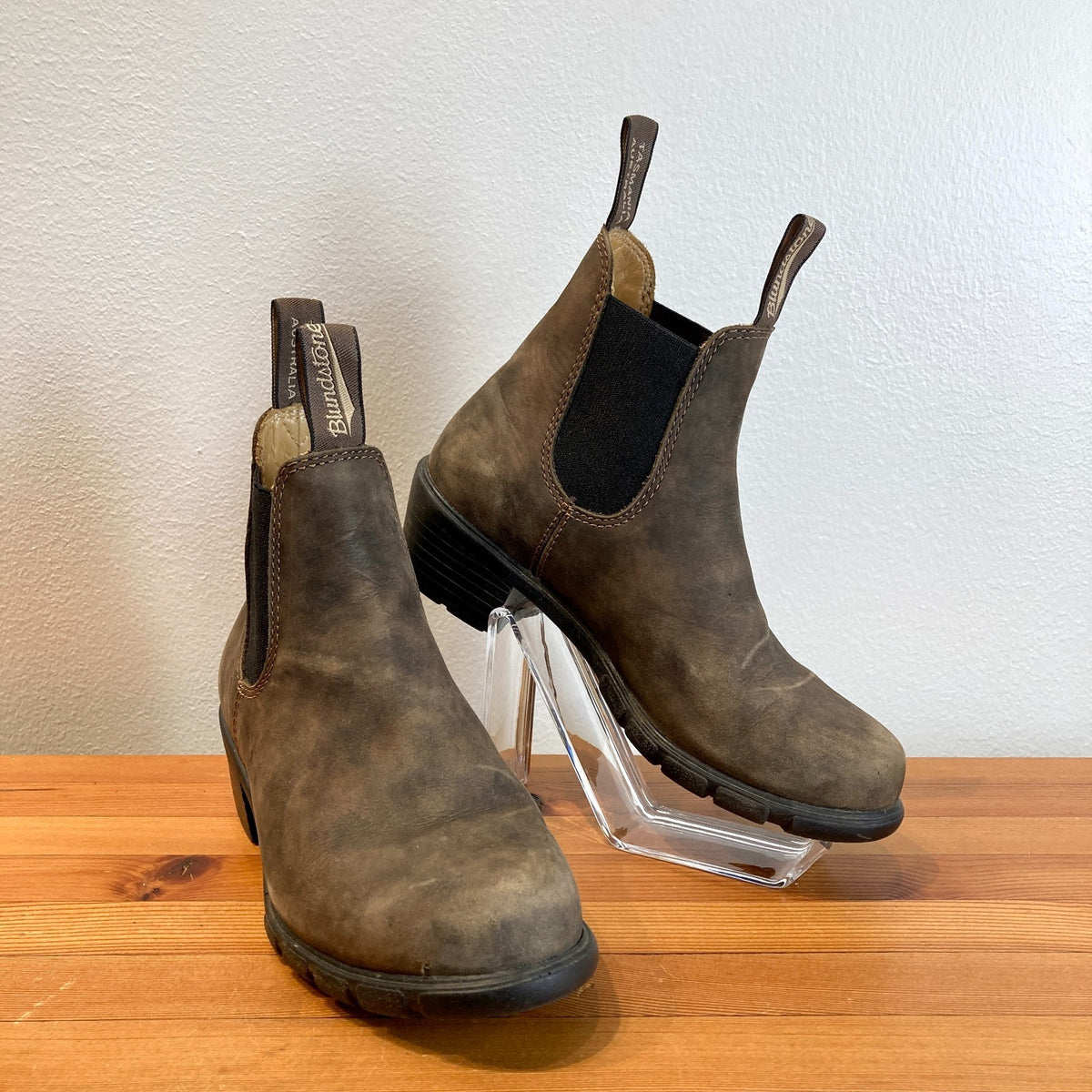 Blundstone Antique Brown Leather Pull-On Heeled #1673 Boots - Size 6.5 - 0728AL