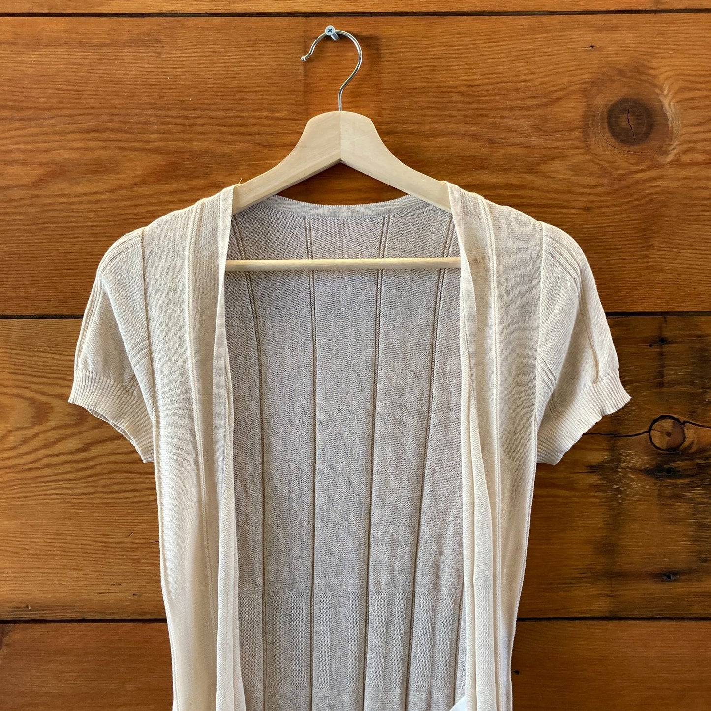 Jaquemus $168 Beige Knit Shirt Sheer Button Up Dress - Sz 36 / S - NEW - 1125EA