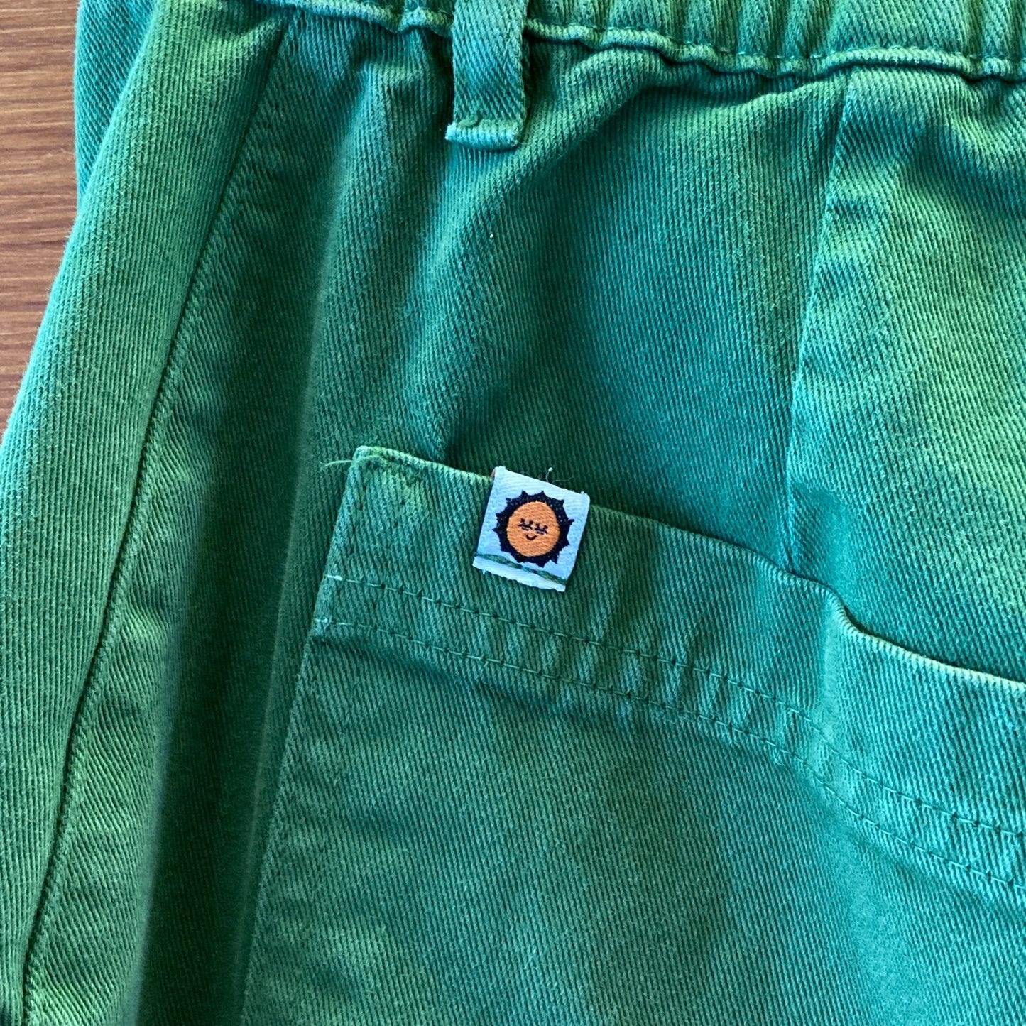 S - Big Bud Press Green High Rise Cotton Pencil Straight Leg Pants 0627LH