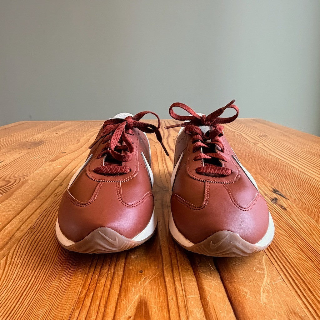 Nike Brown & White Pacific Leather Shoes Sneakers - Size 9.5 - 0628AC