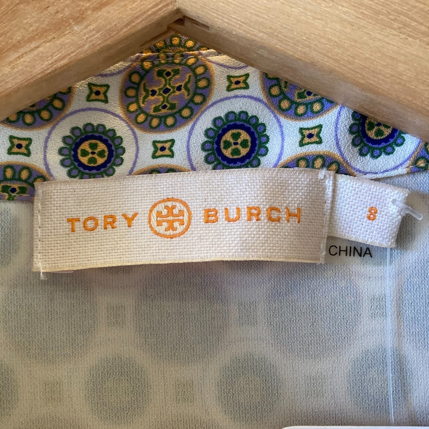 8 - Tory Burch $315 Cora Patterned Button-Up Long Sleeve Dress 75266 0911EE