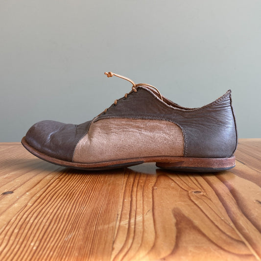 41 / 11 - Cydwoq Brown Two Tone Handmade Leather Loafers Shoes 0628AC