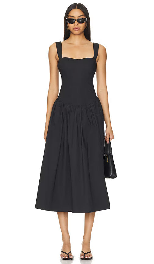 Tularosa $205 Black Sleeveless Allie Midi Length Dress - Size XXS - 0903BN