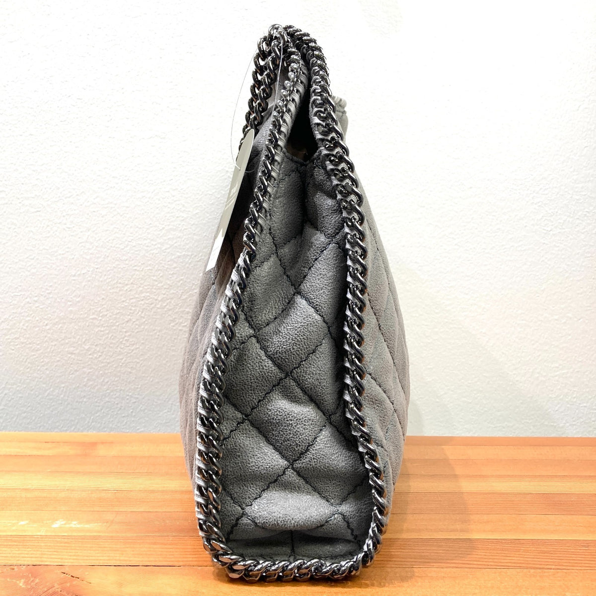 Stella McCartney $440 Gray Quilted Chain Strap Falabella Bag Purse - 1017SC