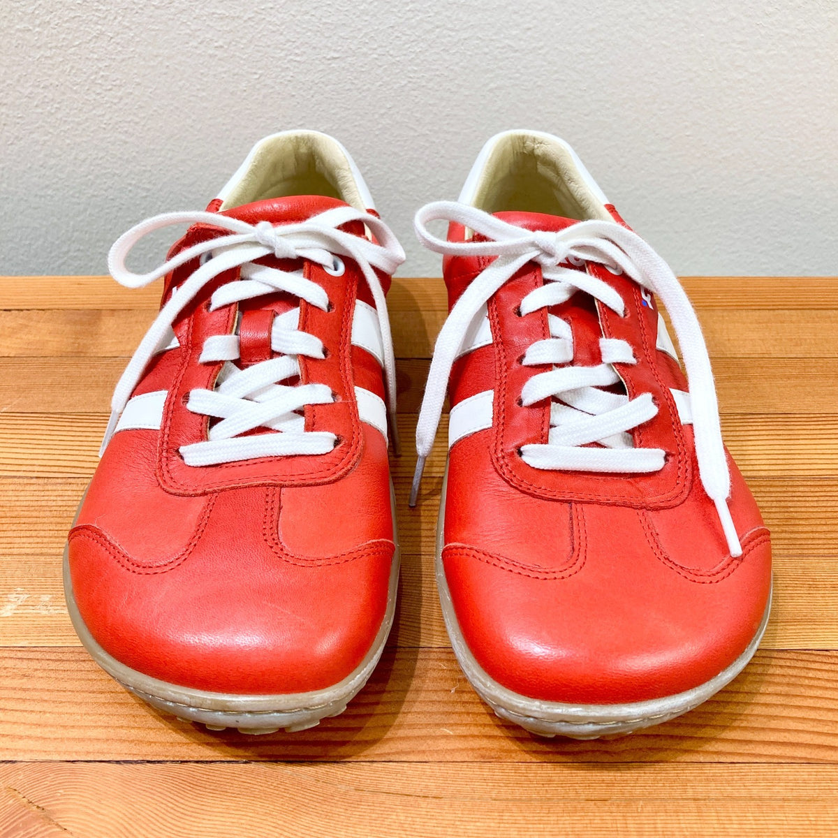 Koel Red Leather Barefoot Sneakers ILA Napa Shoes - Size 38 / 7.5 - 1107MB