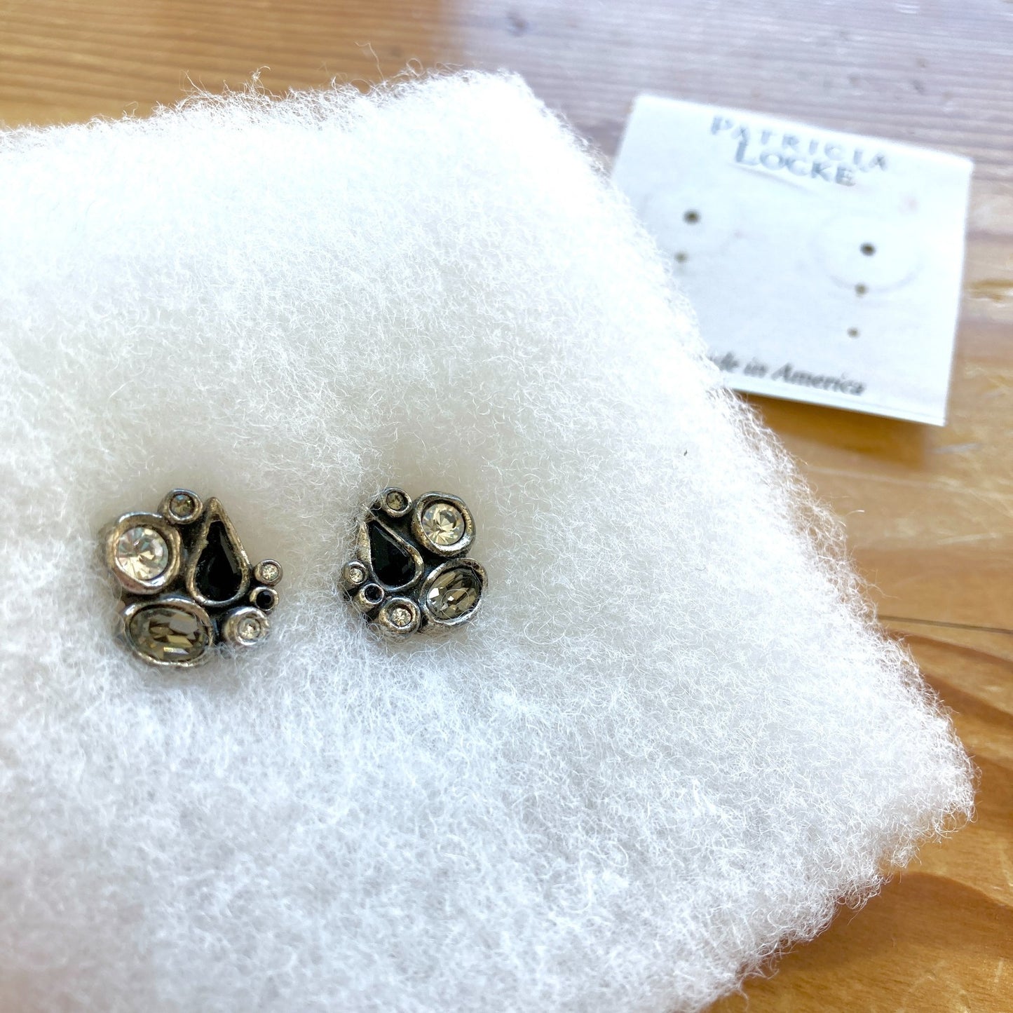 Patricia Locke $84 Swarovski Crystal Post Earrings - NEW - 1107SS